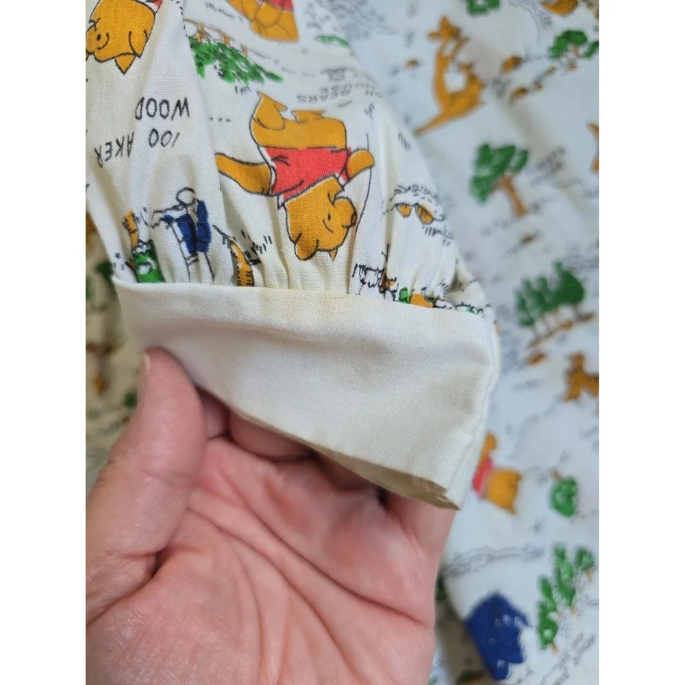 Vintage Winnie the Pooh Bear Dress 70s Sears 100 ACRE WOOD Size 6 Flaws